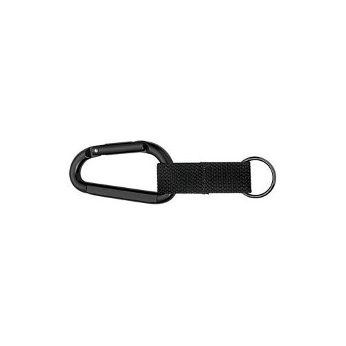 Rothco Heavy Duty 80MM Carabiner with Web Strap Keyring - Black [Misc.]