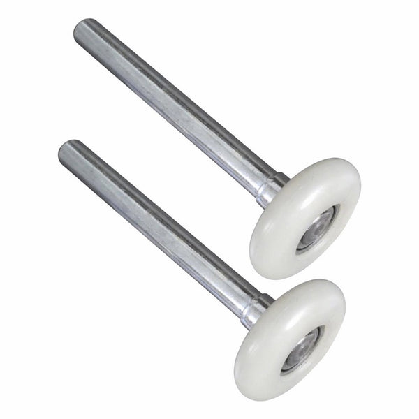 Ideal Security SK7123 Premium Garage Door Rollers, 2 inch Nylon & Steel Wheels, 10 Ball-Bearings, 4" stem, 2-pack