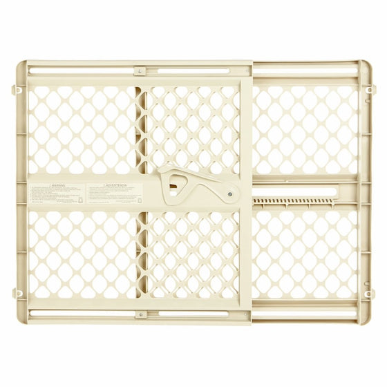 Supergate Ergo Pressure or Hardware Mount Plastic Gate, Ivory, Fits Spaces between 26" to 42" Wide and 26"high