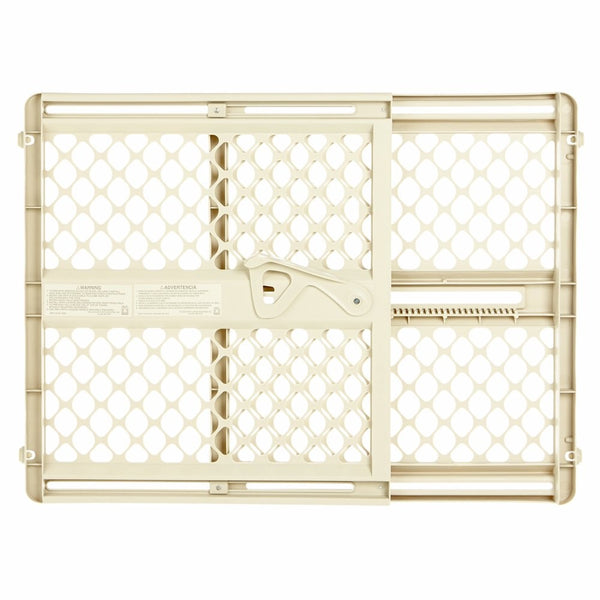 Supergate Ergo Pressure or Hardware Mount Plastic Gate, Ivory, Fits Spaces between 26" to 42" Wide and 26"high