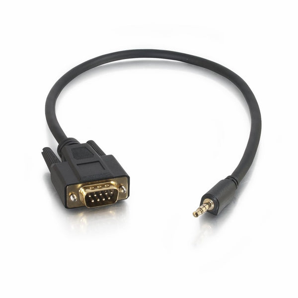 C2G/Cables to Go 02444 Velocity DB9 Male to 3.5mm Male Serial RS232 Adapter Cable (1.5 Feet, 0.48 Meters)