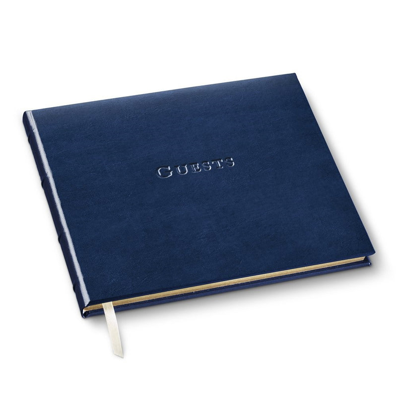 Gallery Leather Guest Book Acadia Navy