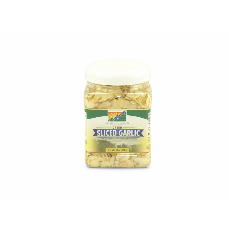 Mother Earth Products Dried Garlic, Sliced, 15 Ounce