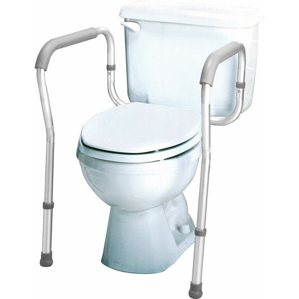 Carex Health Brands Carex Toilet Safety Frame, Steel Support Frame with Adjustable Width, for Assistance and Support Sitting and Standing while Using Toilet