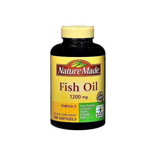 Nature Made Fish Oil 1200mg, 360mg Omega-3 100 Liquid Softgels (3 Pack)