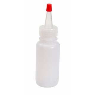 Vestil BTL-RC-2 Low Density Polyethylene (LDPE) Round Squeeze Dispensing Bottle with Removable Red Cap, 2 oz Capacity, Clear
