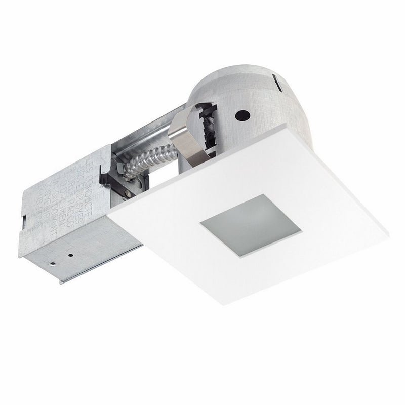 4" Bathroom Shower Dimmable Downlight Die Cast Recessed Lighting Kit, Tempered Frosted Glass, Easy Install Push-N-Click Clips, Globe Electric 90653