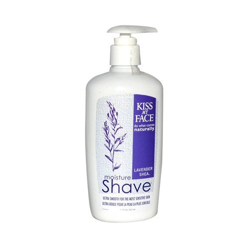 Kiss My Face Moisture Shave 11 Ounce Lavender & Shea Pump (325ml) (3 Pack)