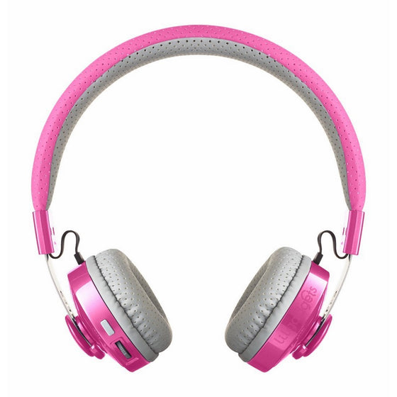LilGadgets Untangled Pro Premium Children's/Kid's Wireless Bluetooth Headphones with SharePort (Pink)