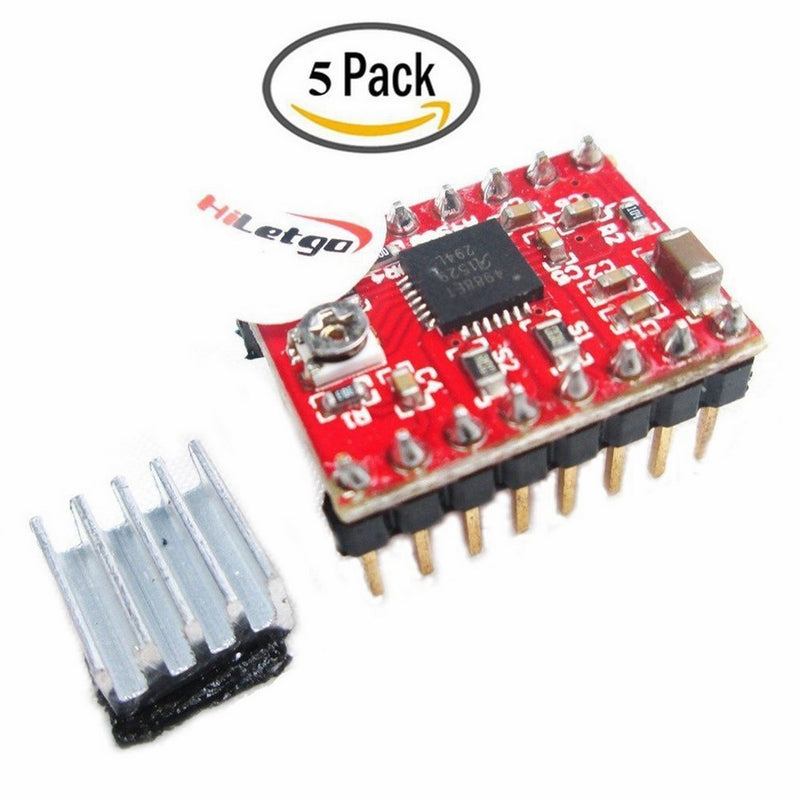 HiLetgo A4988 Stepstick Stepper Motor Driver Module Heat Sink for 3d Printer Reprap Compatible to Arduino