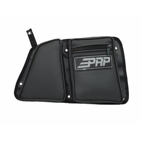 PRP Seats E41-210 Carbon Fiber Black Passenger Side Rear Door Bag with Knee Pad