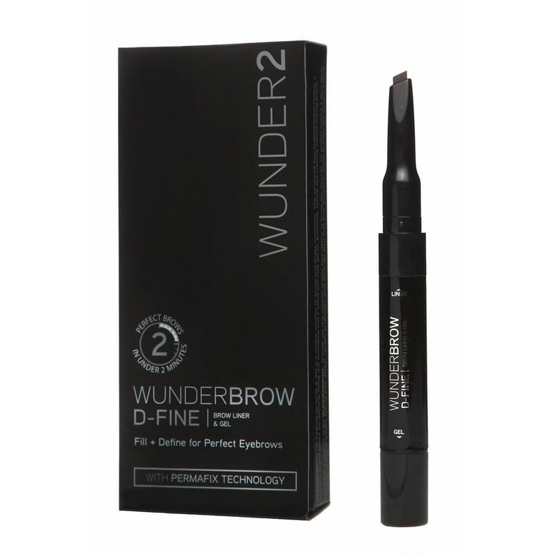 WUNDERBROW D-FINE Long Lasting Eyebrow Pencil & Gel Makeup for Fuller Brows, Black/Brown