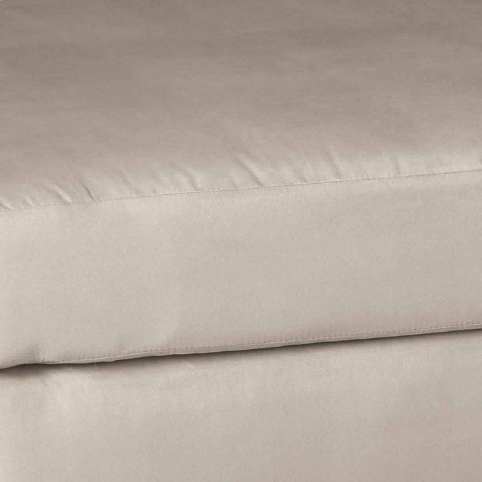 Wooden Oversized Accent Ottoman with Bracket Feet, White and Black