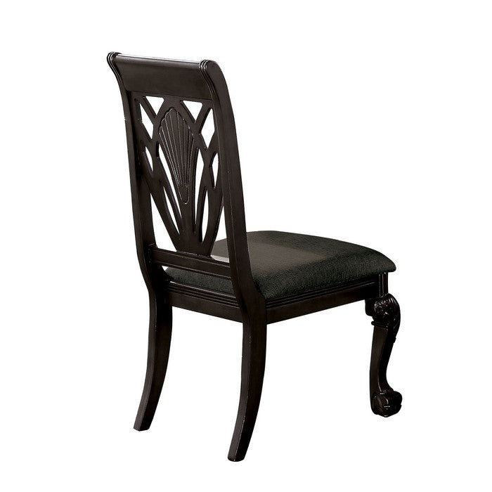 Traditional Styled Dining Side Chairs, Set of 2, Gray