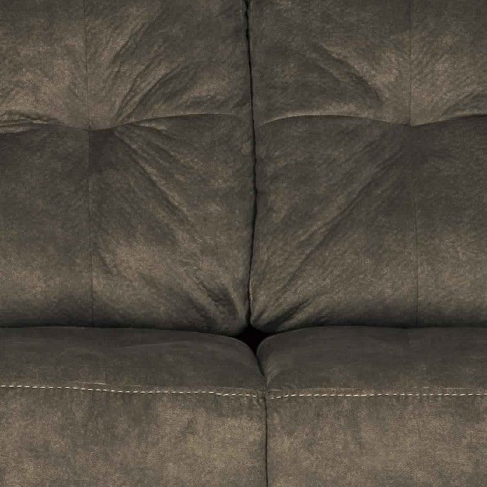 Fabric Upholstered Wooden Frame Loveseat with Pillow Top Arms, Earthy Brown