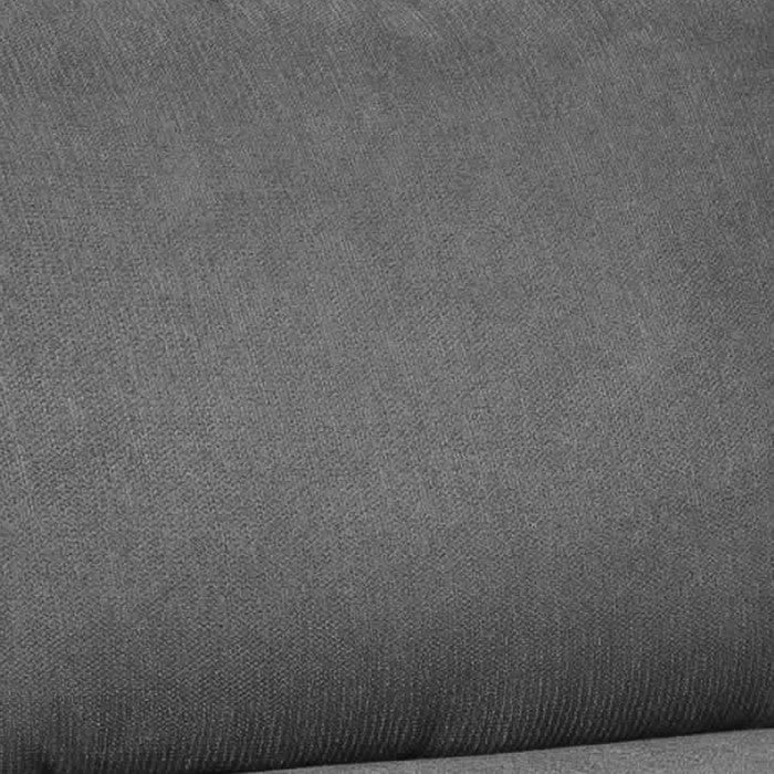 Fabric Upholstered Wooden Framed Armless Loveseat, Gray and Black