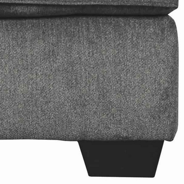 Fabric Upholstered Loveseat with Sloped Armrests, Gray