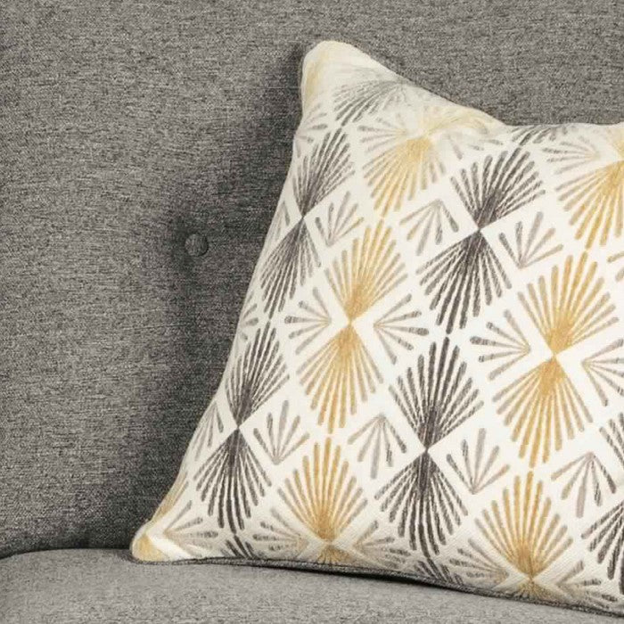 Fabric Upholstered Loveseat with Button Tufted Back, Gray