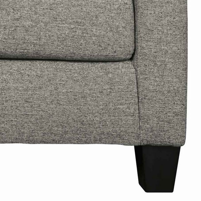 Fabric Upholstered Loveseat with Button Tufted Back, Gray