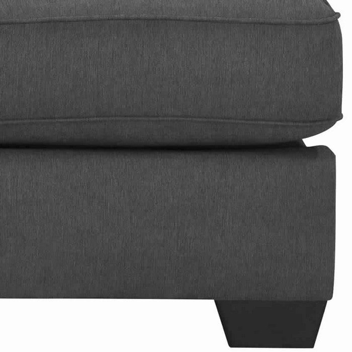 Upholstered Left Arm Facing Loveseat with Tapered legs, Charcoal Gray