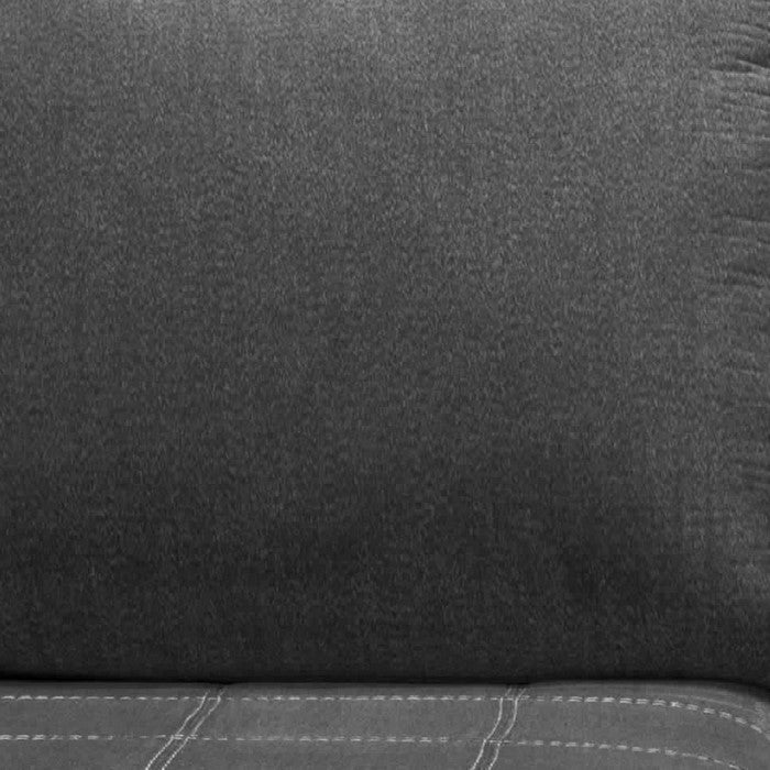 Fabric Upholstered Wooden Framed Armless Loveseat with Tapered Legs, Gray