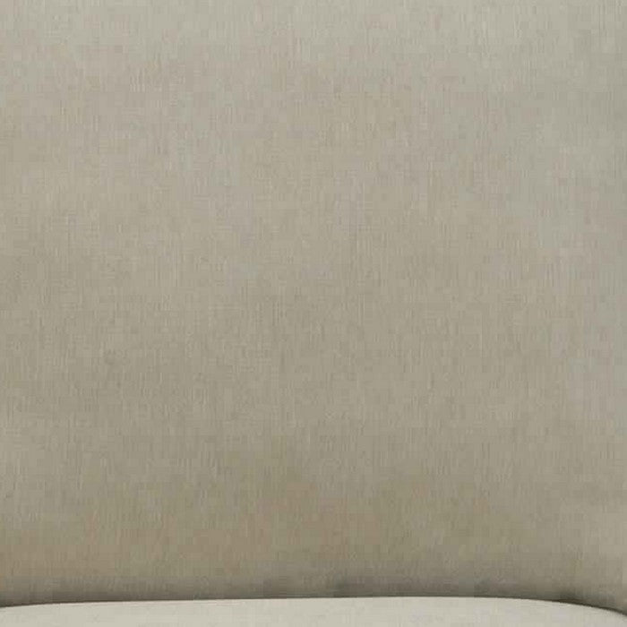 Fabric Upholstered Left Arm Facing Loveseat with Tapered legs, Beige