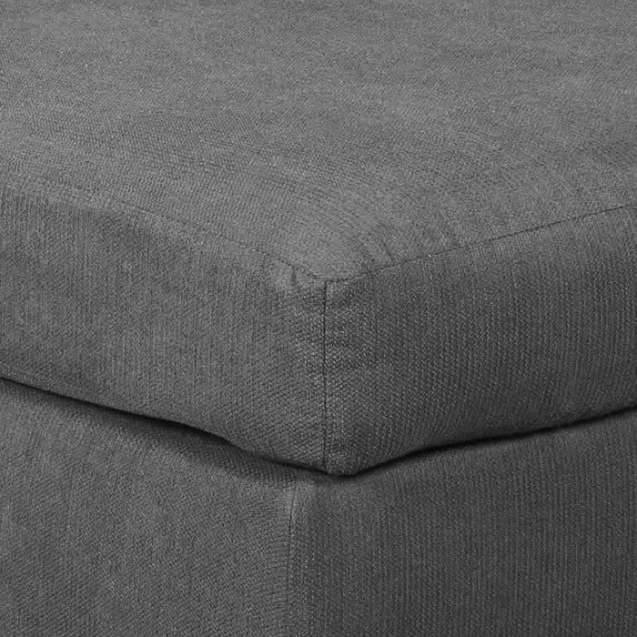 Fabric Upholstered Right Arm Facing Chaise with a Pillow, Gray and Black