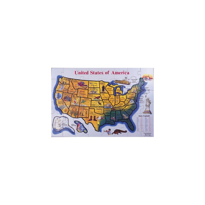 48-piece Deluxe United States Map Cardboard Floor Puzzle