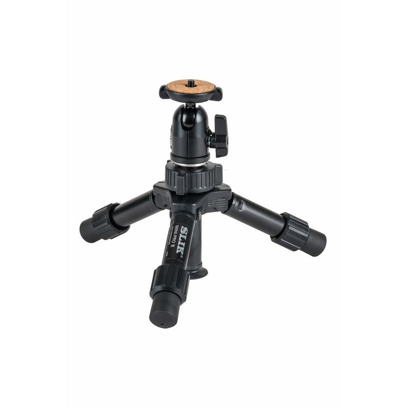 SLIK Mini Pro III Table Top Tripod, 2-Section, Max 10" Black (611-351)