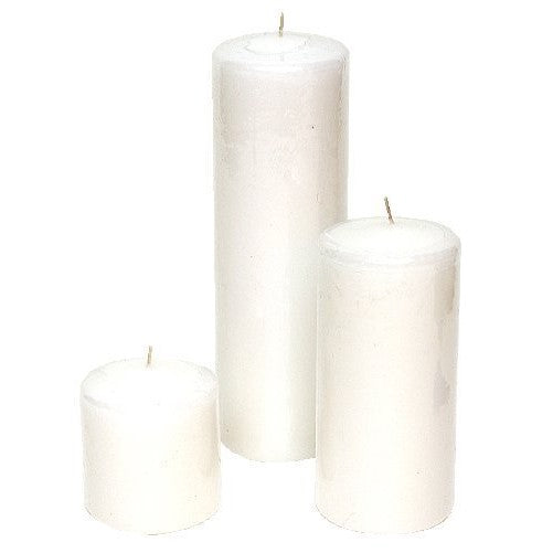 Hanna's Unscented Pillar Candle, 3X9-Inches, White