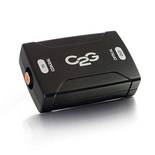 C2G/Cables to Go 40018 Coaxial to Toslink Optical Digital Audio Converter, TAA Compliant