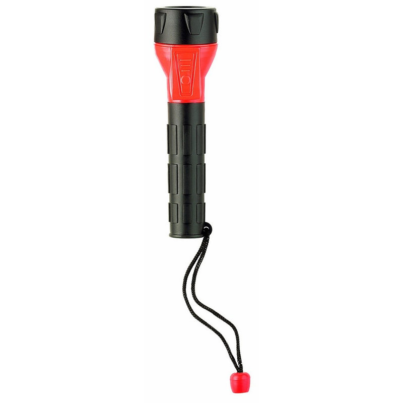 GreatLite 32015 2AA Rubber Grip Flashlight, Black and Red