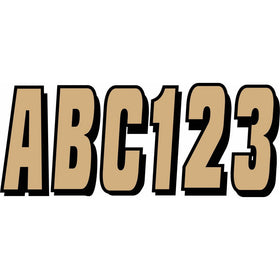 Hardline Products Series 320 Factory Matched 3-Inch Boat & PWC Registration Number Kit, Brown/Black