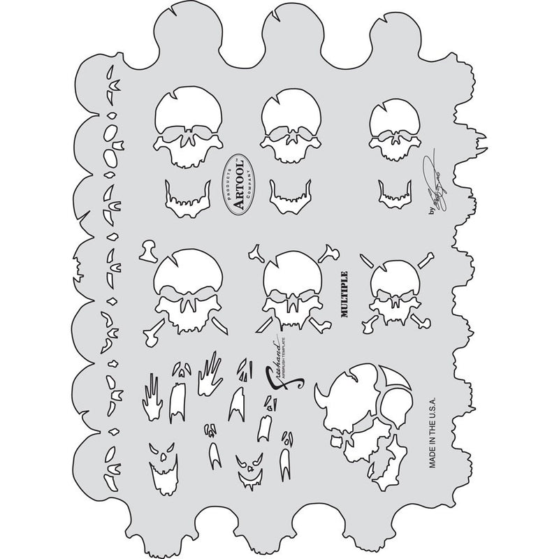 Artool Freehand Airbrush Templates, Skull Master Multiple