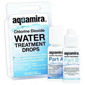 Aquamira - Chlorine Dioxide Water Treatment Two Part Liquid - 1 oz Bottles with Dropper Lid