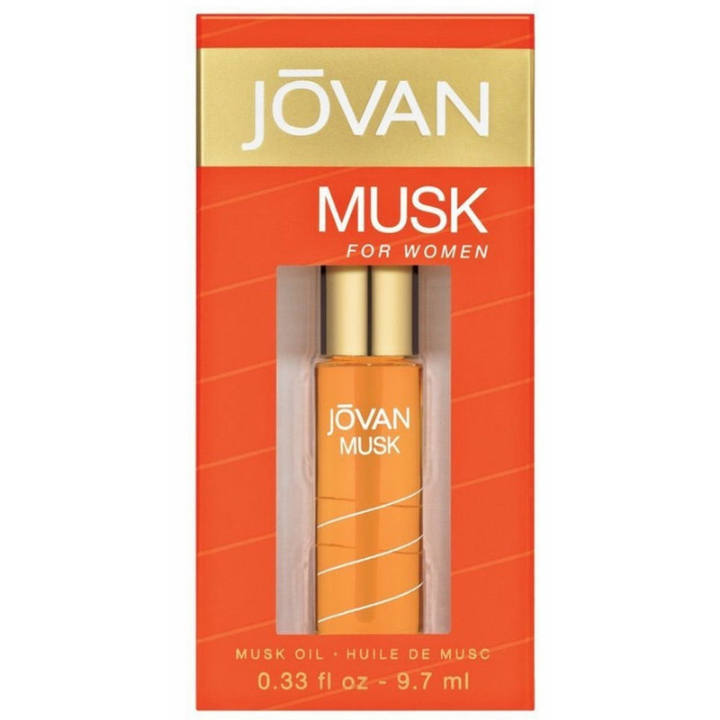 Jovan Musk By Jovan For Women Perfume Oil 0.33 Ounce, Classic Sensual Musk for Women Notes of Jasmine and Bergamot