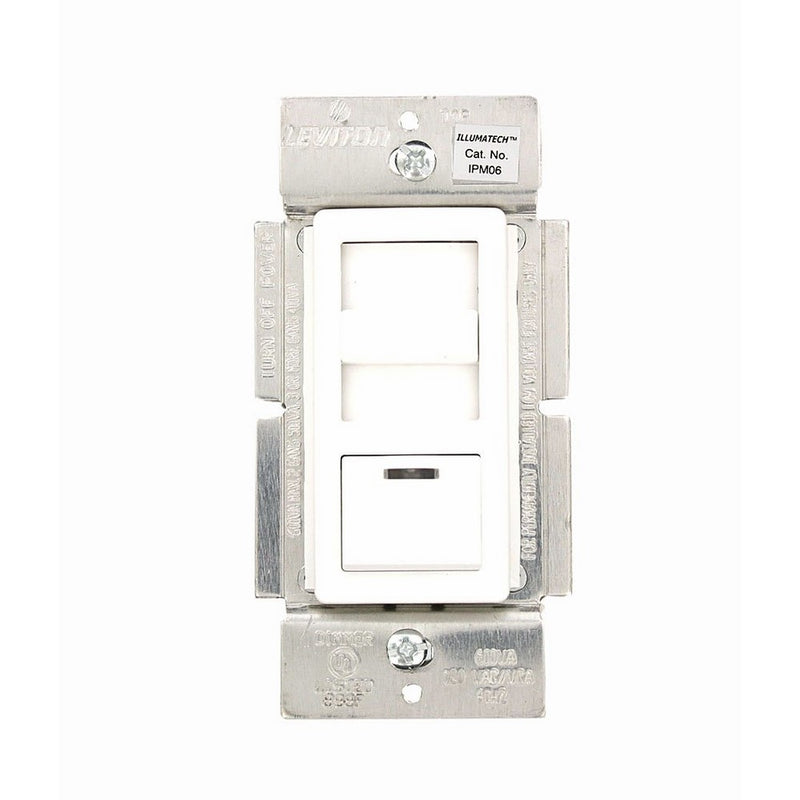 Leviton IPM06-1LZ IllumaTech 600VA/450W Magnetic Low Voltage Dimmer, Single Pole and 3-Way, White/Ivory/Light Almond