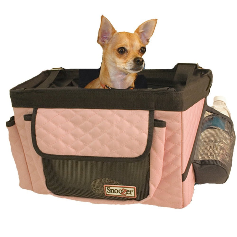 Snoozer Buddy Bike Basket, Pink/Grey/Black