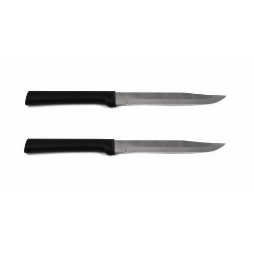 Rada Cutlery Utility Steak Knife with Black Stainless Steel Handle Pack of 2
