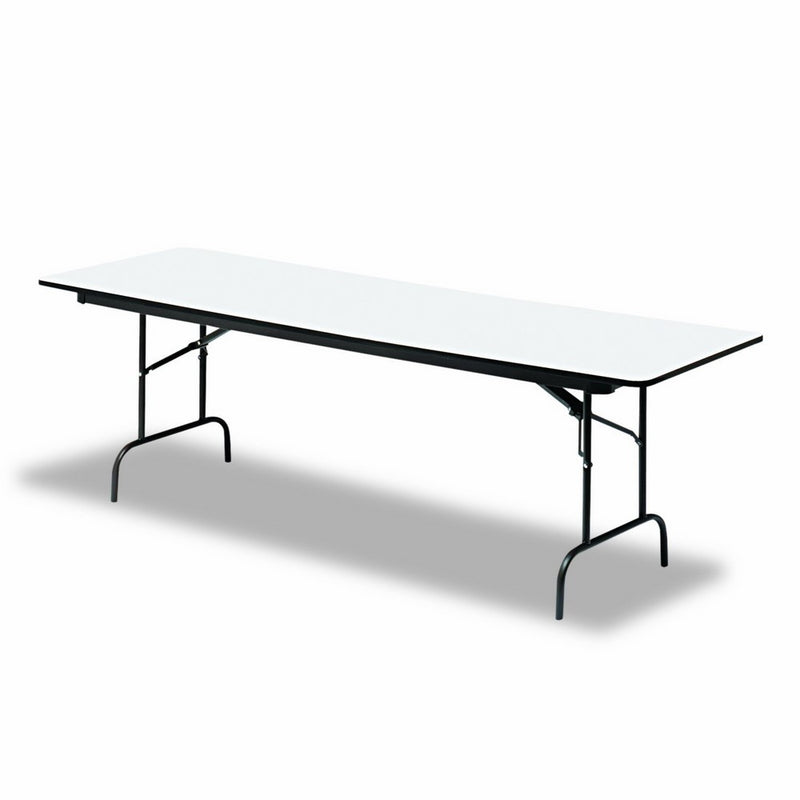 Iceberg ICE55227 Premium Wood Laminate Folding Table with Charcoal Steel Legs, 30" Length x 72" Width x 29" Height, Gray