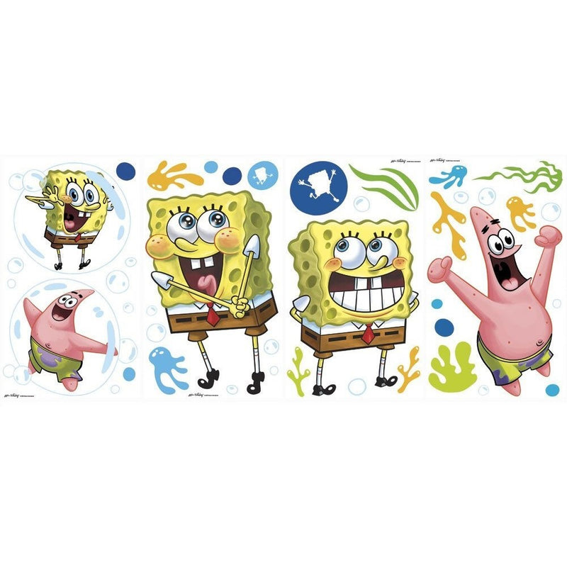 Nickelodeon SpongeBob SquarePants Self Stick Room Appliqué over Twenty Decals