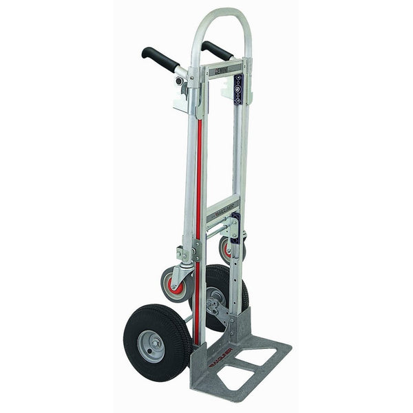 Magline GMK16UA4 Gemini Jr Convertible Hand Truck, Pneumatic Wheels, 500 lbs Load Capacity, 51" Height, 47-1/2" Length x 21" Width