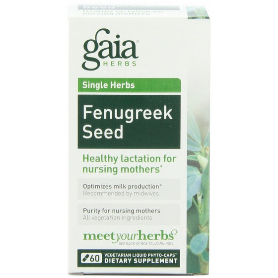 Gaia Herbs Fenugreek Seed Liquid Phyto-Capsules, 60 Count