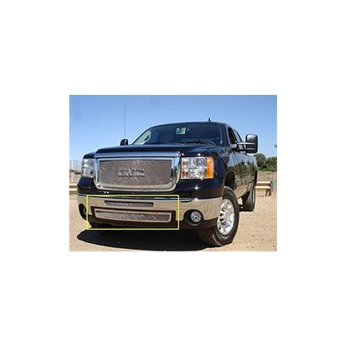 TRex Grilles 55206 Upper Class Small Mesh Stainless Polished Finish Bumper Grille Bolt-on for GMC Sierra 1500