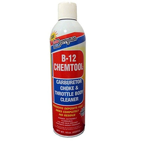 Berryman 0117C B-12 Chemtool Carburetor, Choke and Throttle Body Cleaner, VOC compliant in all 50 states, 16 oz.