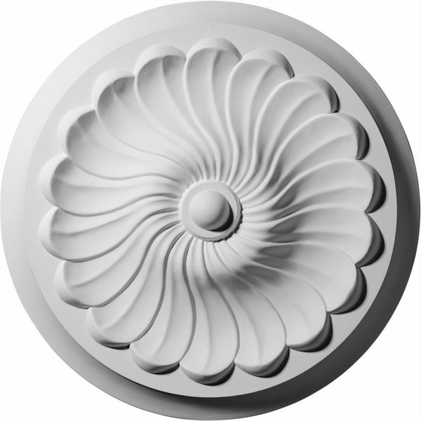 Ekena Millwork CM12FL 12 1/4-Inch OD x 2 1/4-Inch Flower Spiral Ceiling Medallion