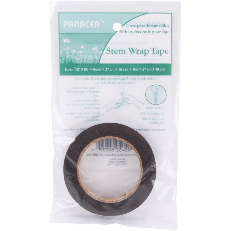 Panacea Stem Wrap Tape 60 Feet/Pkg-Brown