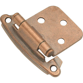 Surface Self-Closing Hinge, Self-Closing, Flush, 2-Pack (Set of 10) (Antique Copper)
