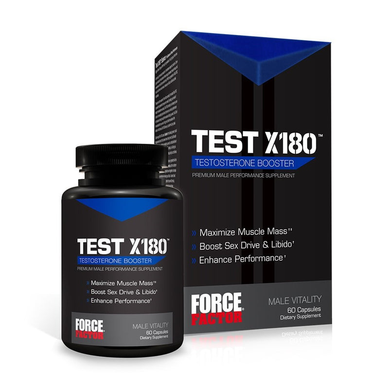 Test X180 Free Testosterone Booster with Testofen to Increase Free Testosterone, Build Lean Muscle, and Improve Performance, Force Factor, 60 Count