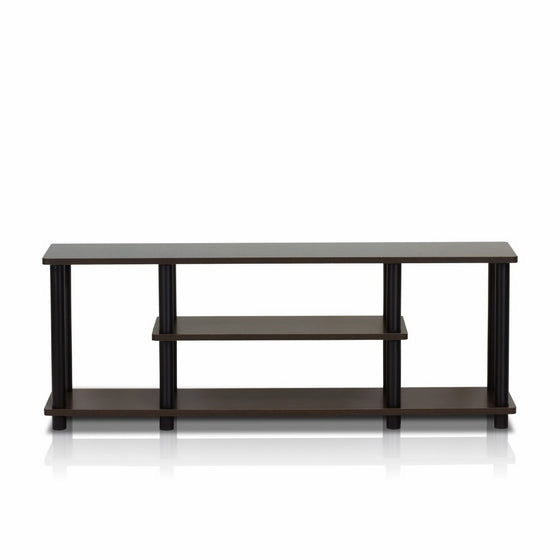 Furinno 12250R1DBR/BK Turn-N-Tube No Tools 3D 3-Tier Entertainment TV Stands, Dark Brown/Black